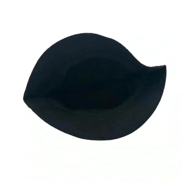 Boutique Two Tone Blue and Yellow Dainty Floral Print Reversible Bucket Hat OSFM - Picture 5 of 6